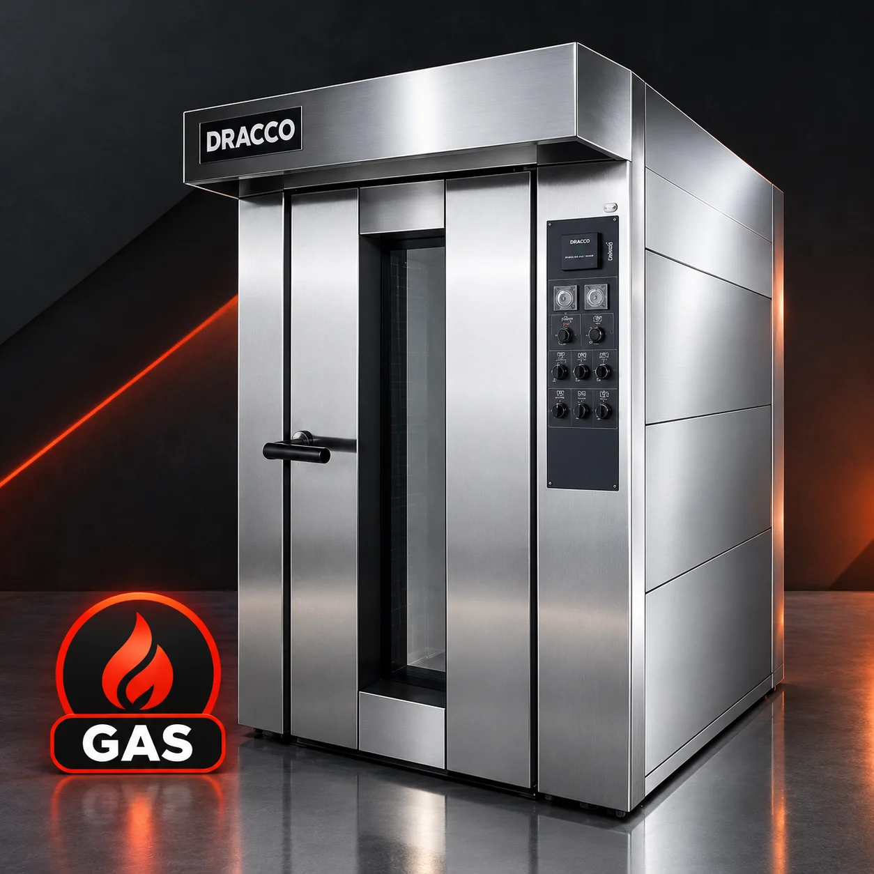 Horno Rotativo Gas De 12" Bandejas - Equipamiento gastronómico complementario DRACCO