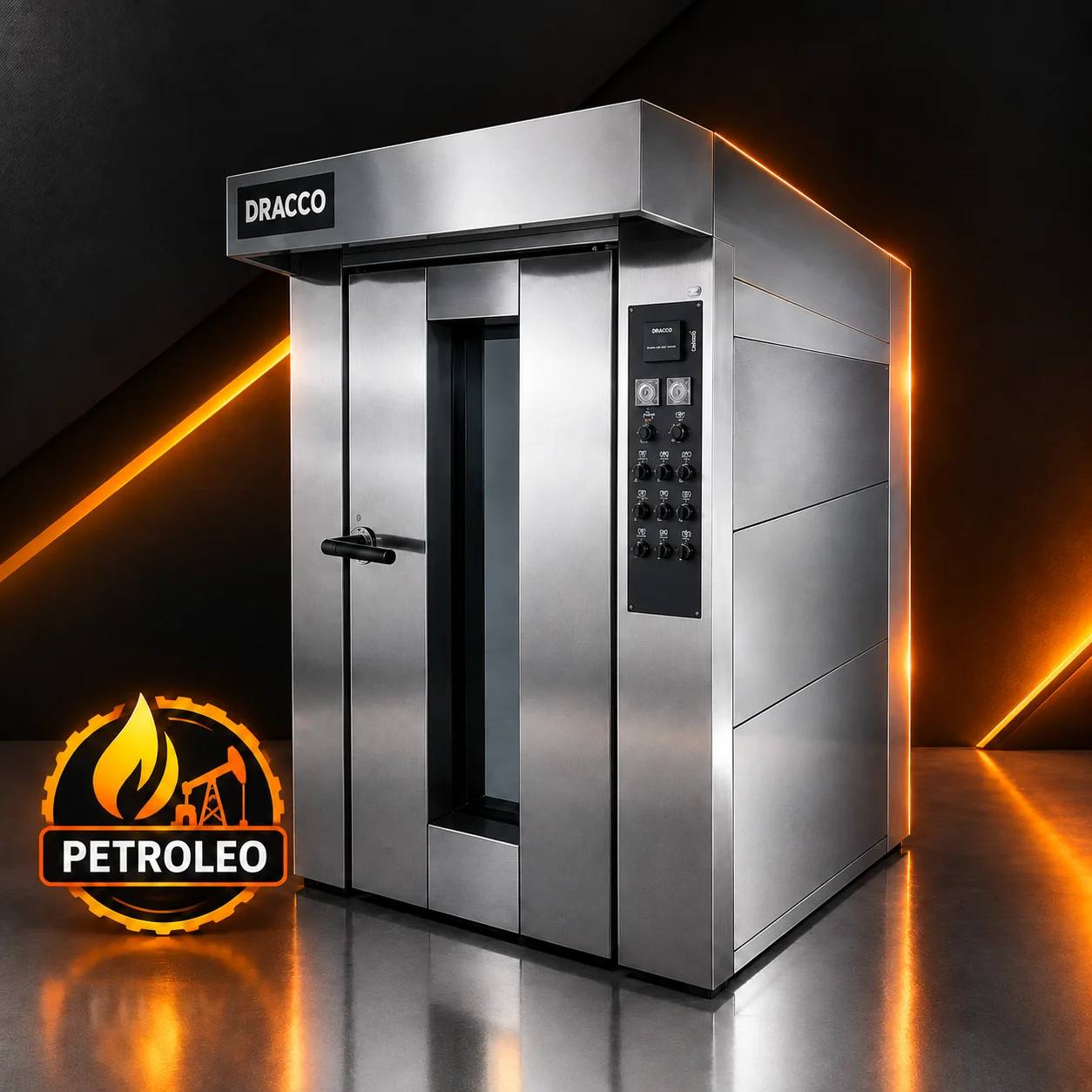 Horno Rotativo Petróleo De 12" Bandejas industrial para panadería en acero inoxidable DRACCO Perú