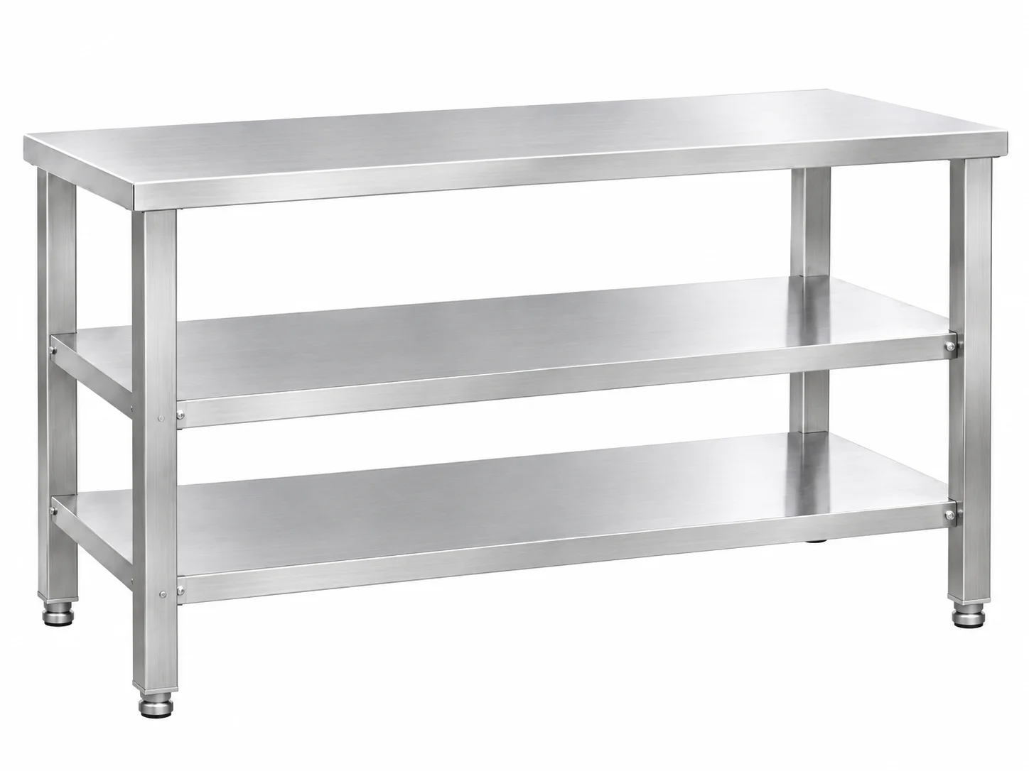 Mesa De Trabajo 2" Repisa industrial para panadería en acero inoxidable DRACCO Perú
